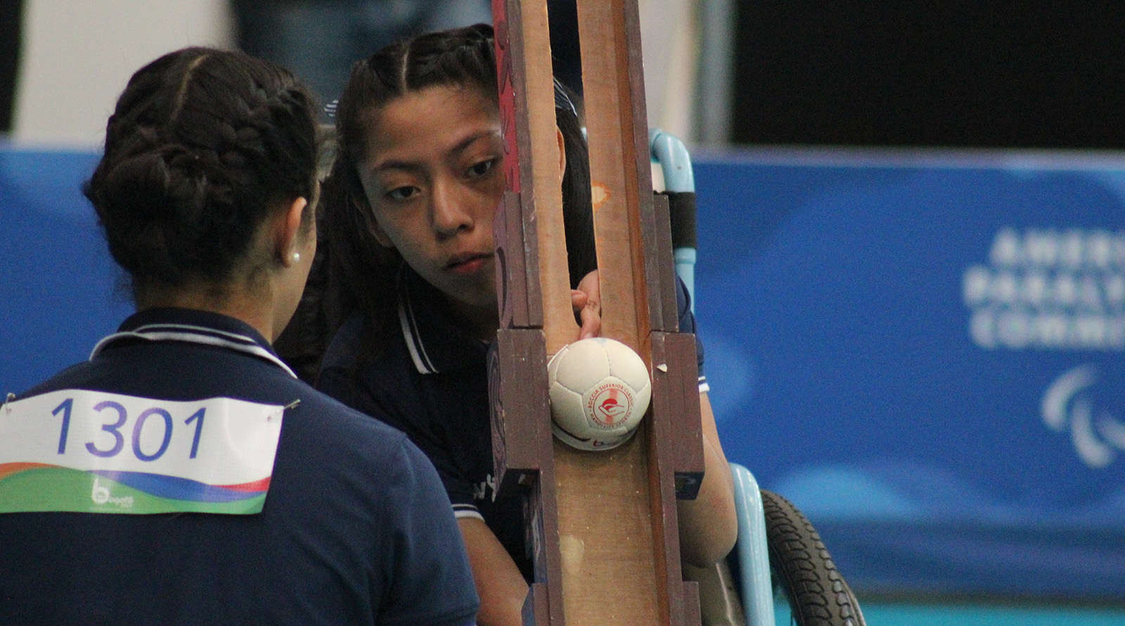 Para atleta en competencia de Boccia.