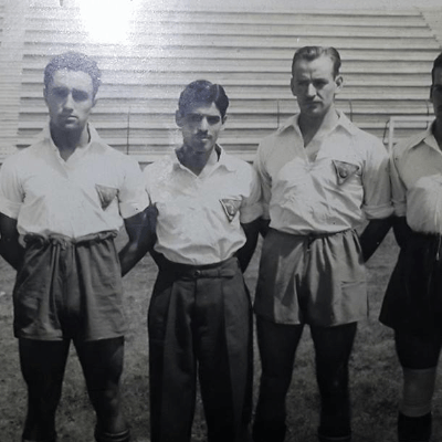  Juan junto a otros miembros de la Selección Nacional. 