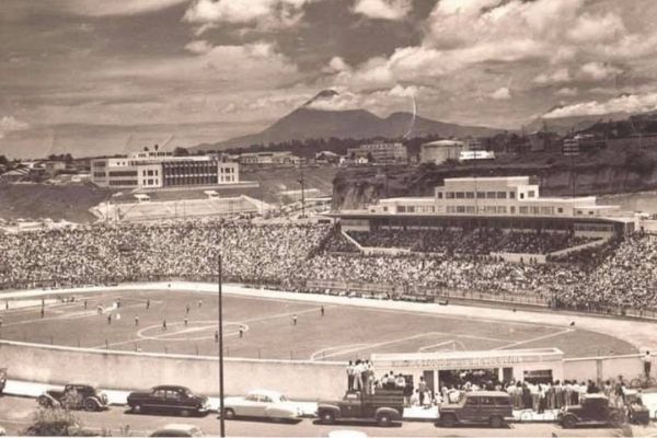 Vista aérea del estadio Doroteo Guamuch Flores. 