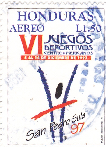 Sello de los VI Juegos centroamericanos